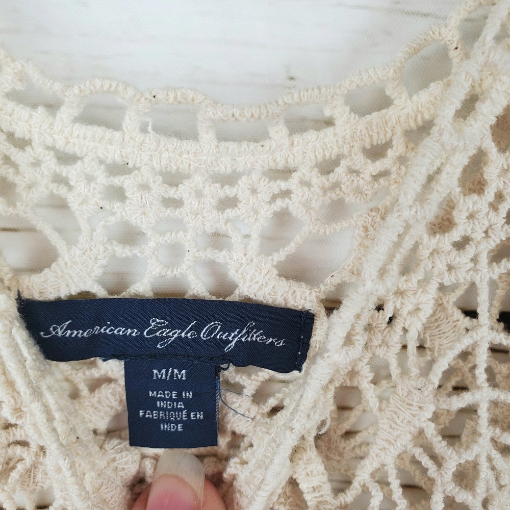 American Eagle Outfitters Crochet Lace Tank Top - Picture 3 of 4